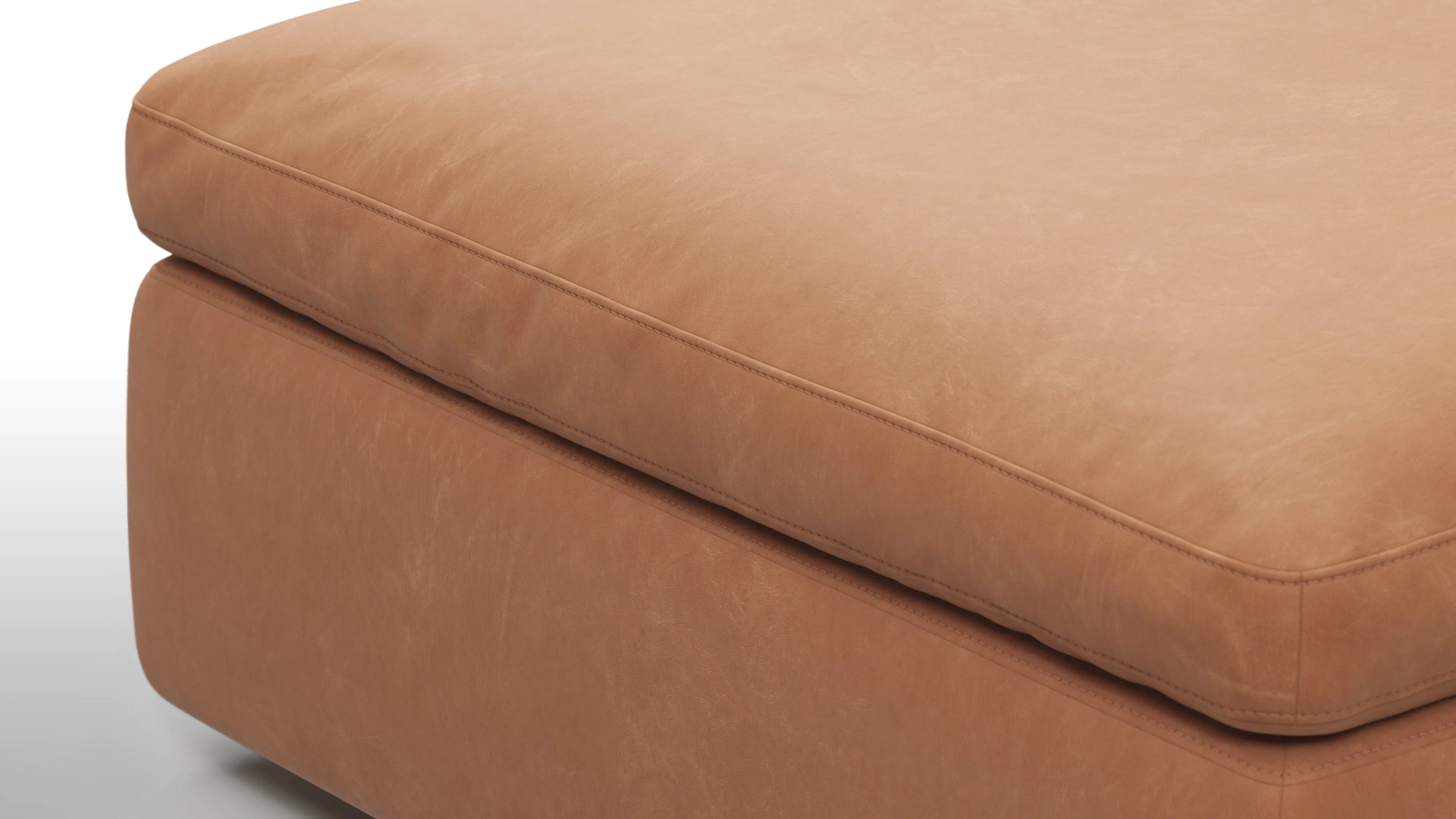 Sky - Sky Sofa Module, Ottoman, Tan Vegan Leather