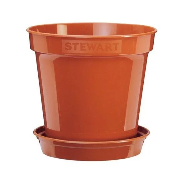 Stewarts Terracotta Plastic Flower Pot