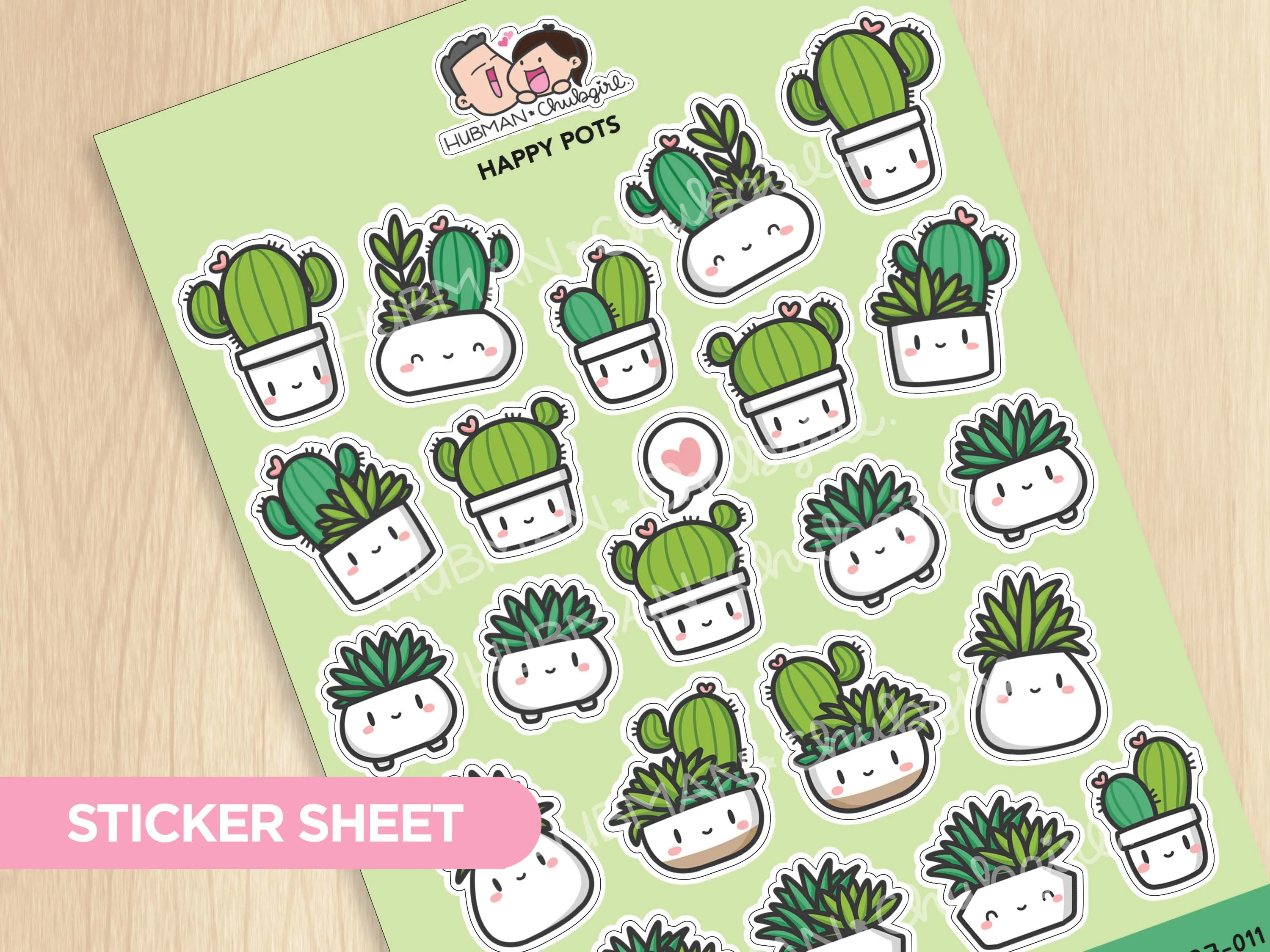 Sticker Sheet - Happy Pots