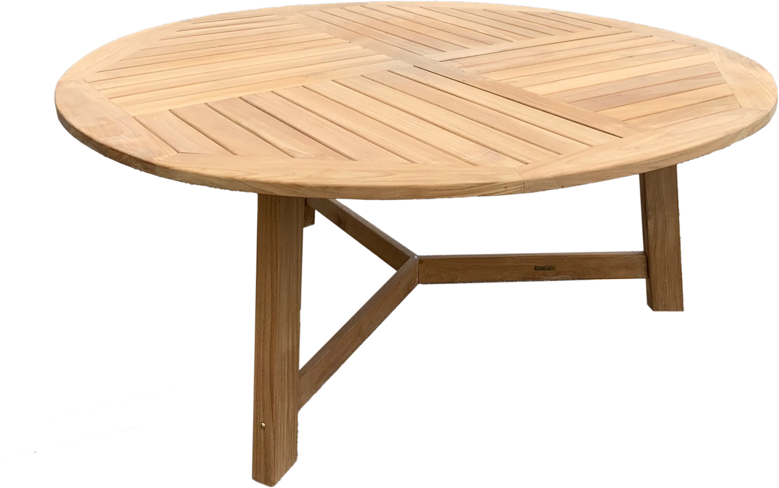 Teak 70" Round Dining Table