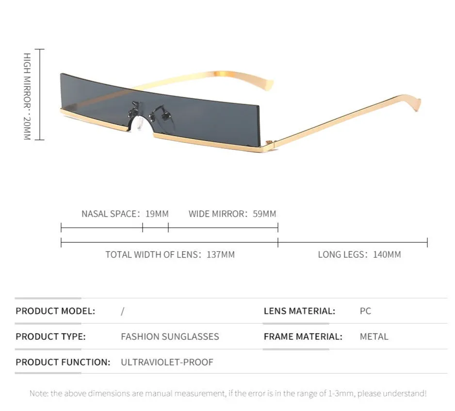 TEEK - Half Frame Rectangle Bottom Frame Glasses