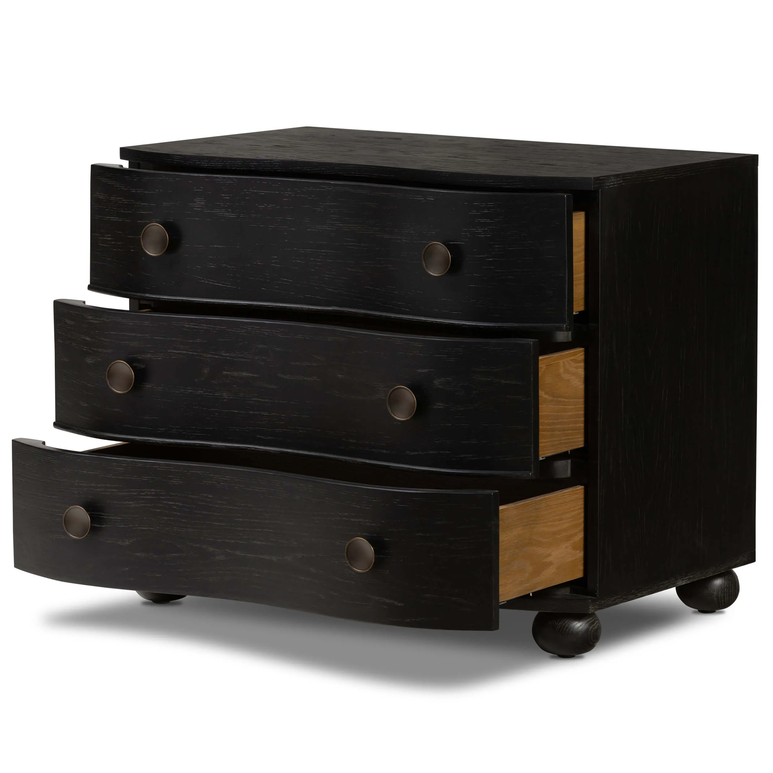 Tiago Nightstand, Distressed Black