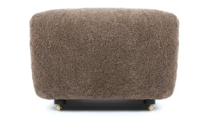 Tired Man - Tired Man Ottoman, Cappuccino Luxe Sheepskin