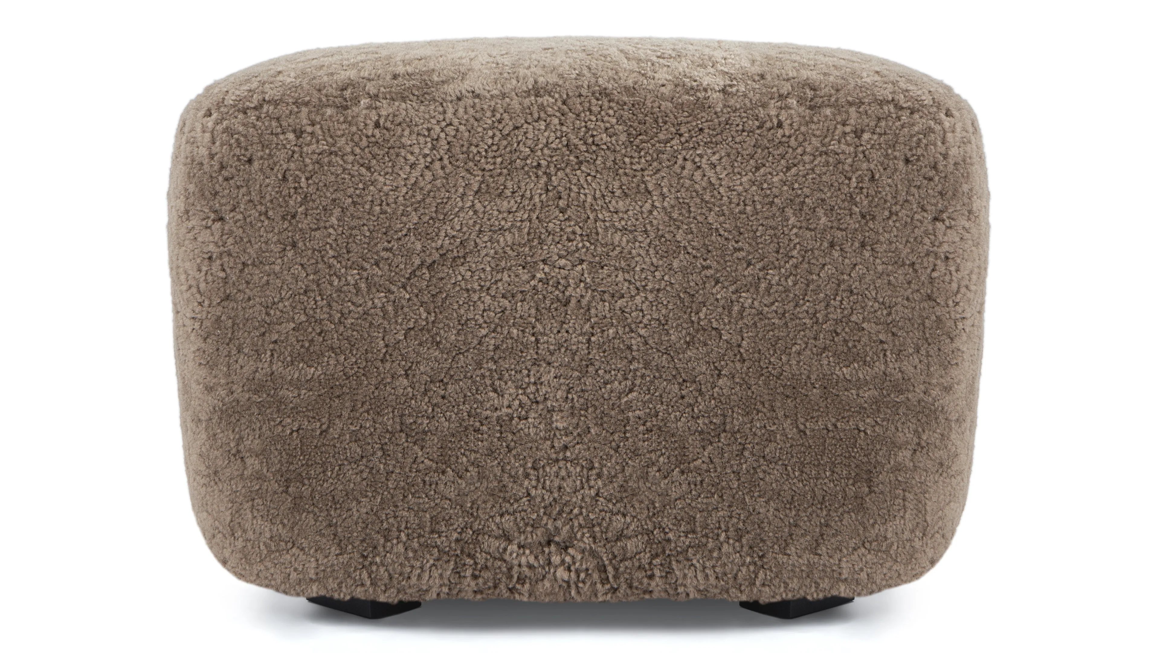 Tired Man - Tired Man Ottoman, Cappuccino Luxe Sheepskin