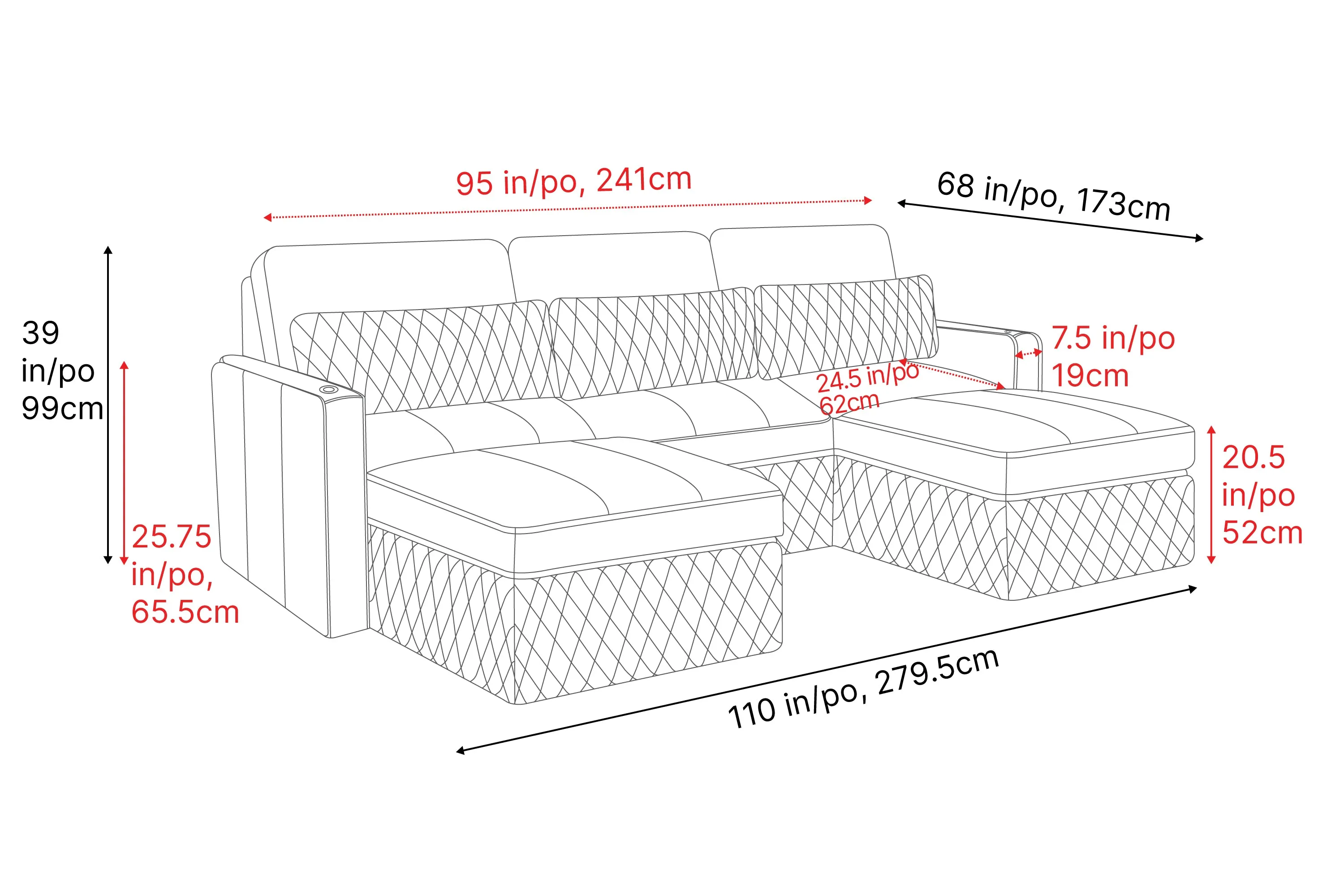 Valencia Pisa Top Grain Nappa 11000 Leather Lounge Sectional Sofa, Three Seats with 2 Ottomans, Black