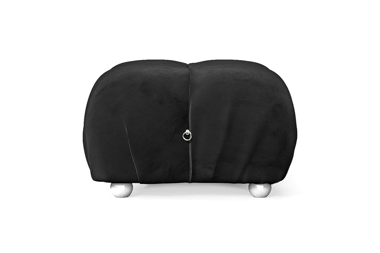 Varese Ottoman Black Velvet Small