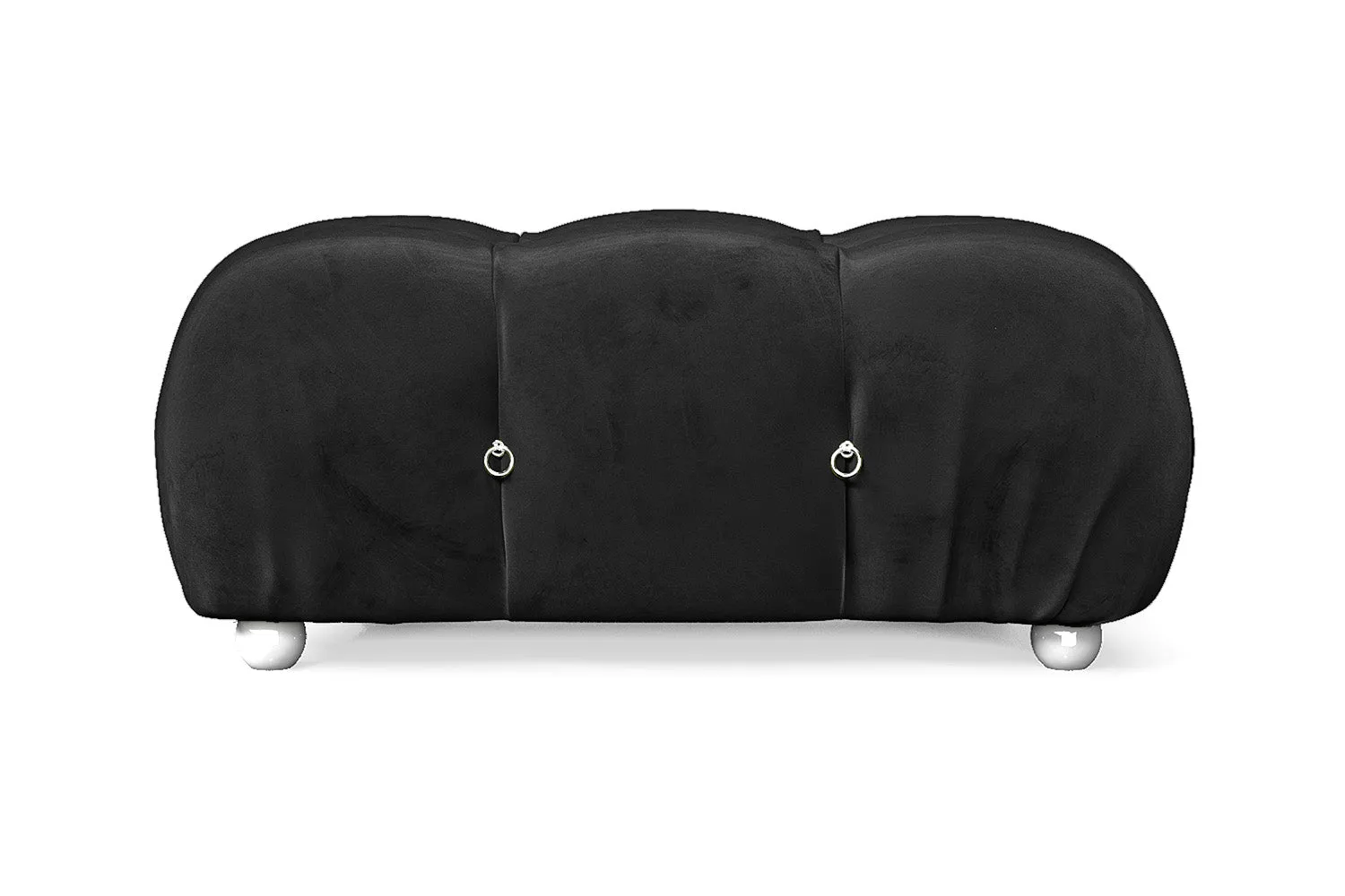 Varese Ottoman Black Velvet Small