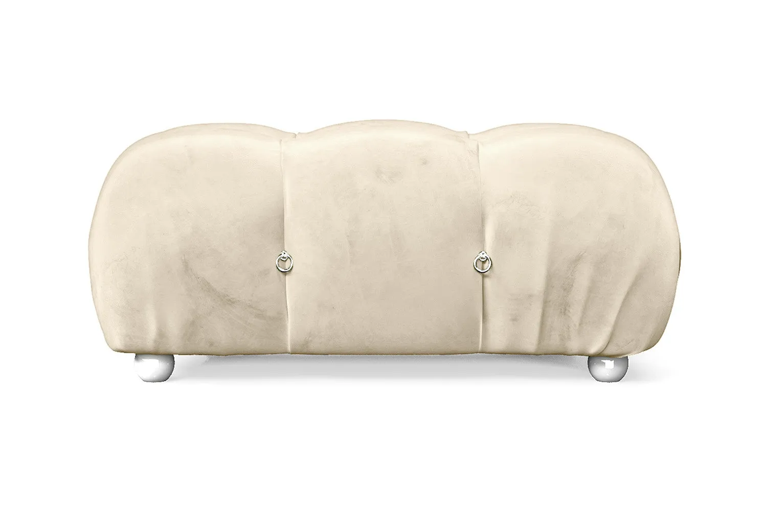 Varese Ottoman Cream Velvet Small