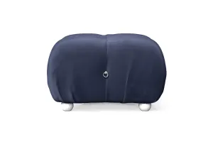 Varese Ottoman Dark Blue Velvet Small