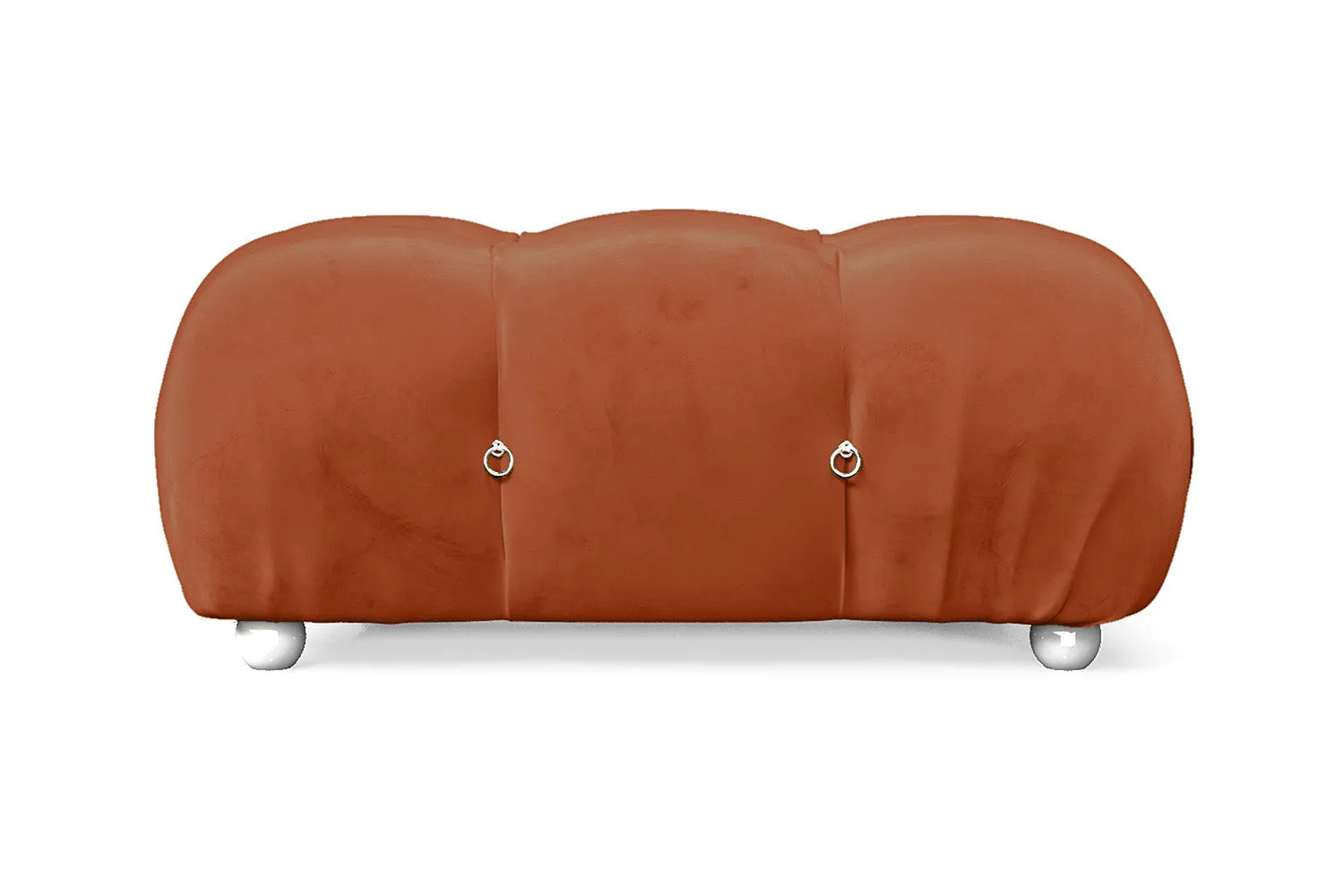 Varese Ottoman Orange Velvet Small