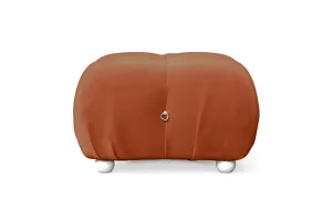 Varese Ottoman Orange Velvet Small