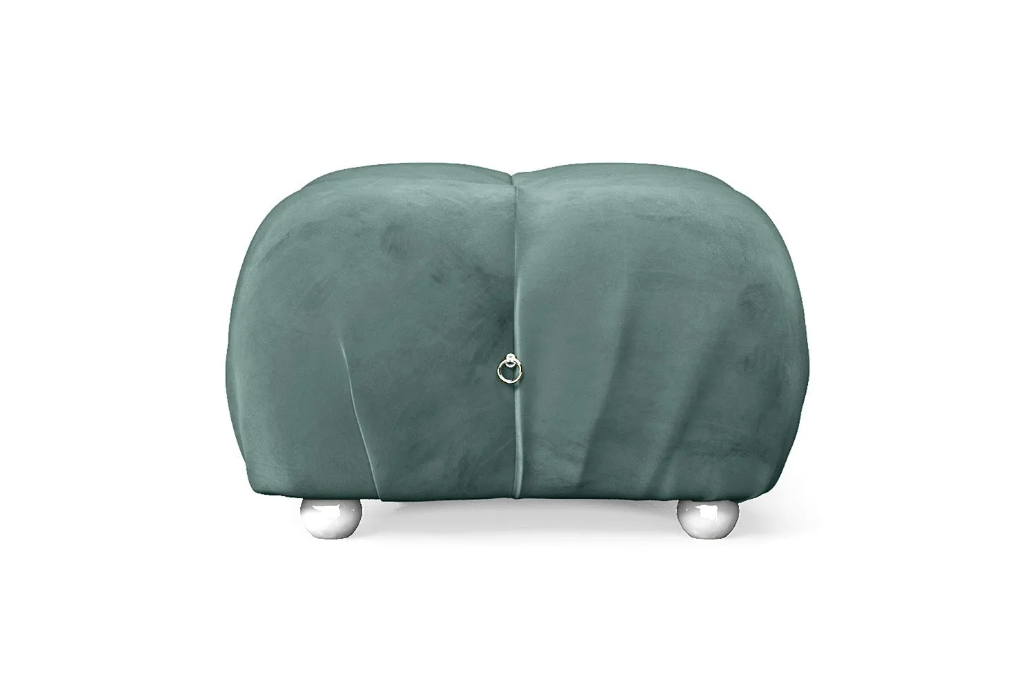 Varese Ottoman Teal Velvet Small