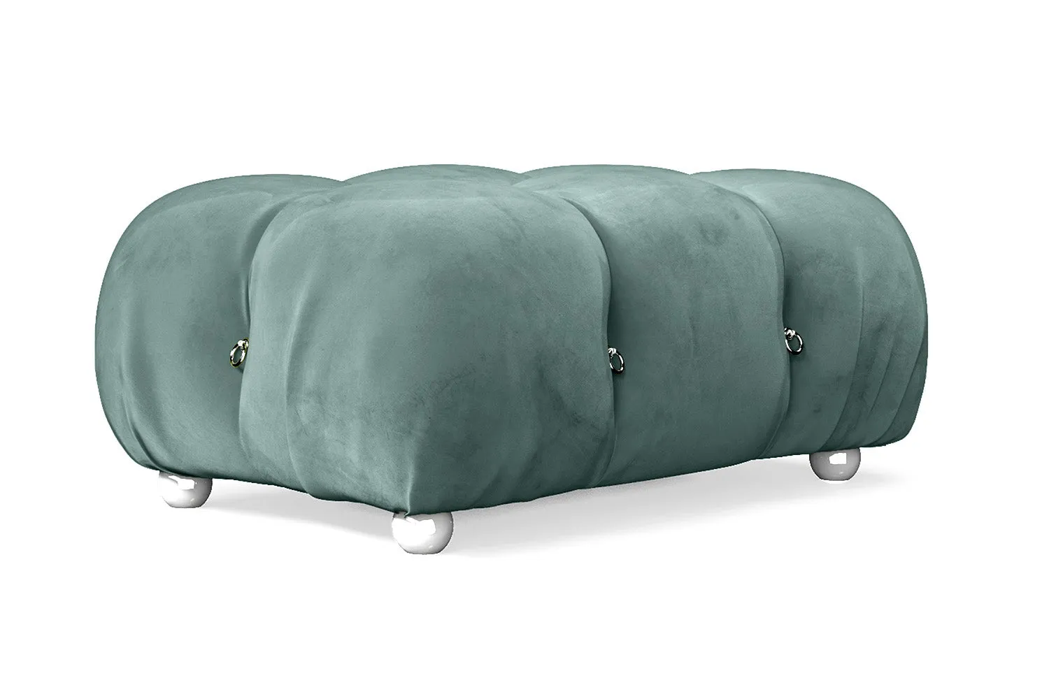 Varese Ottoman Teal Velvet Small