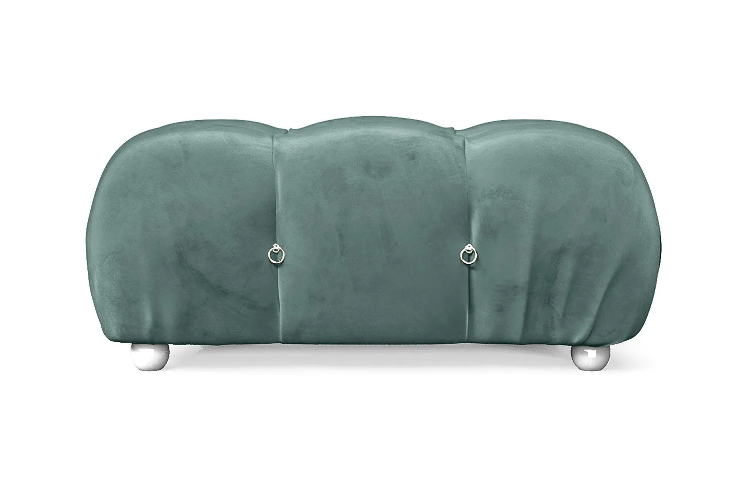 Varese Ottoman Teal Velvet Small