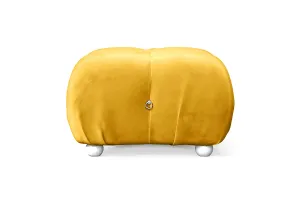 Varese Ottoman Yellow Velvet Small