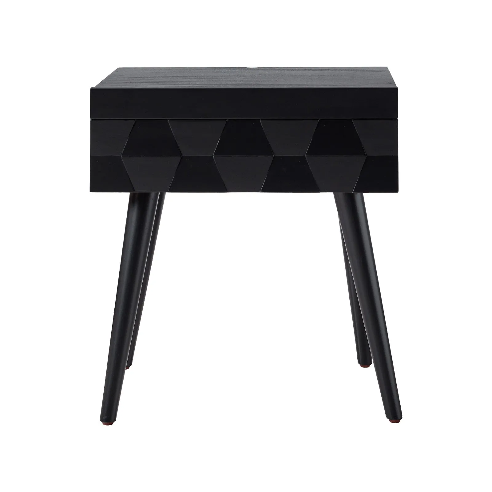 Vivian Mid-century Modern Nightstand with Charging Station