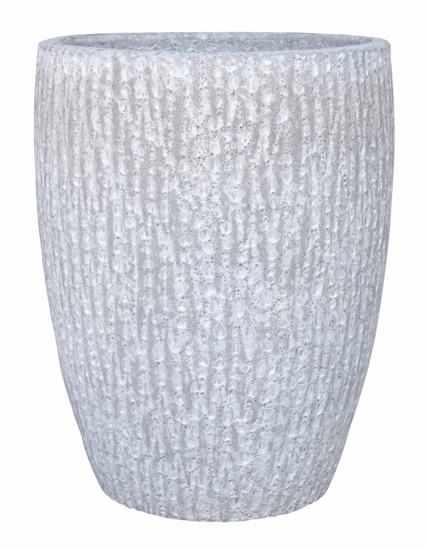 White Volcanic Ceramic Pots – Set of 3