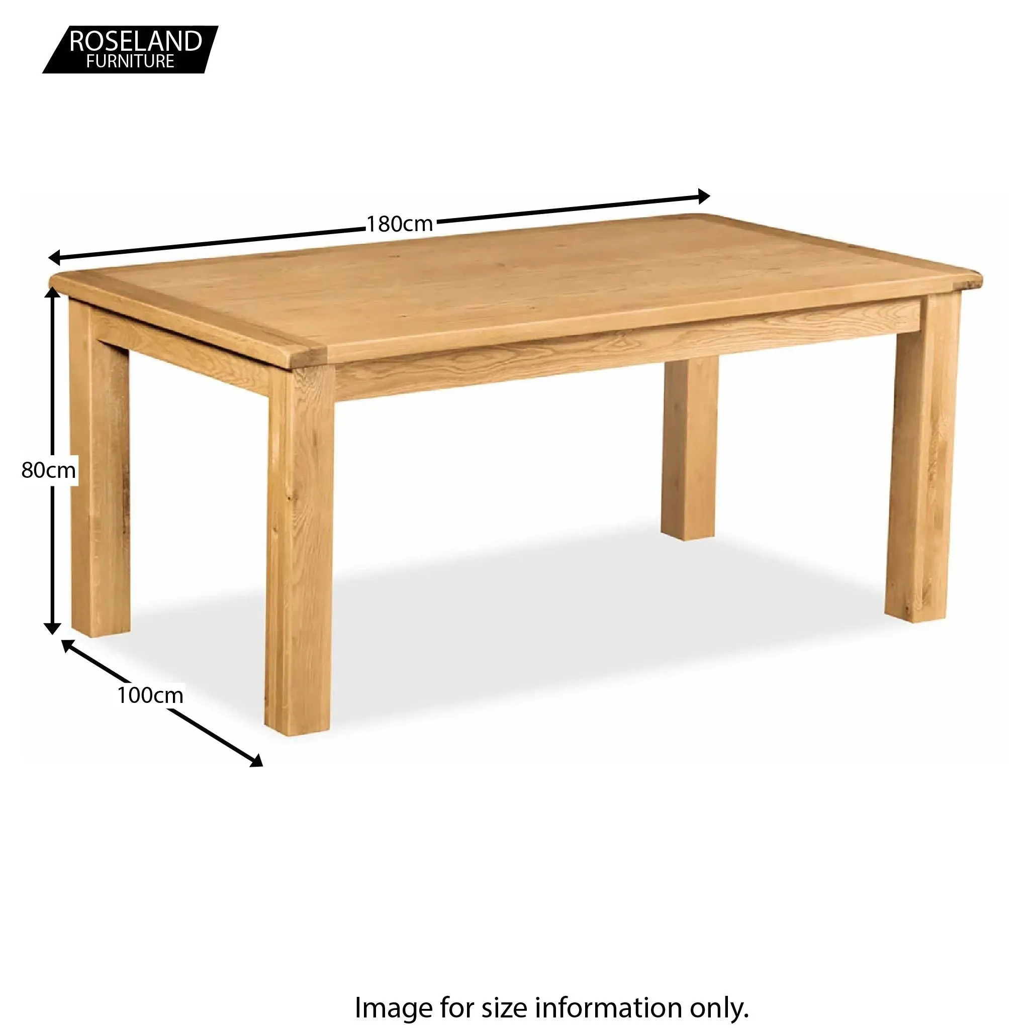 Zelah Oak 180cm Dining Table